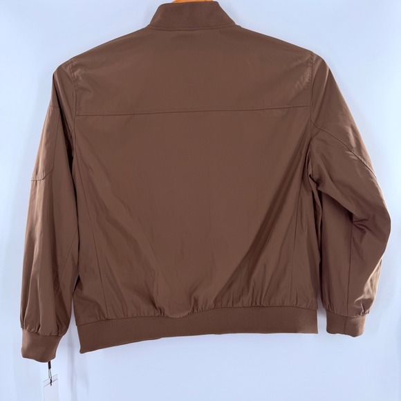 Calvin Klein Mens Bomber Jacket Brown Water Resistant Full Zip CM107904 XL NWT - Picture 4 of 8